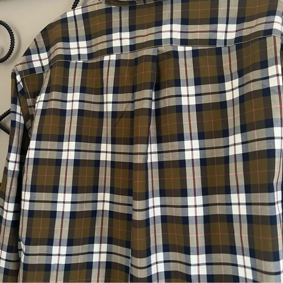 Lands End Men’s No Iron Traditional Fit Long Sleeve Plaid Shirt - Picture 7 of 16